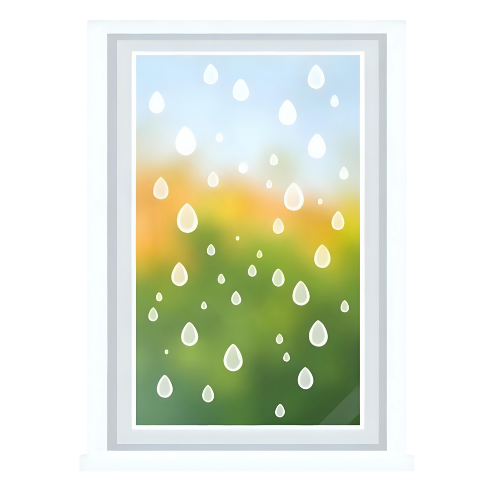 rain drops on the window, transparent background png