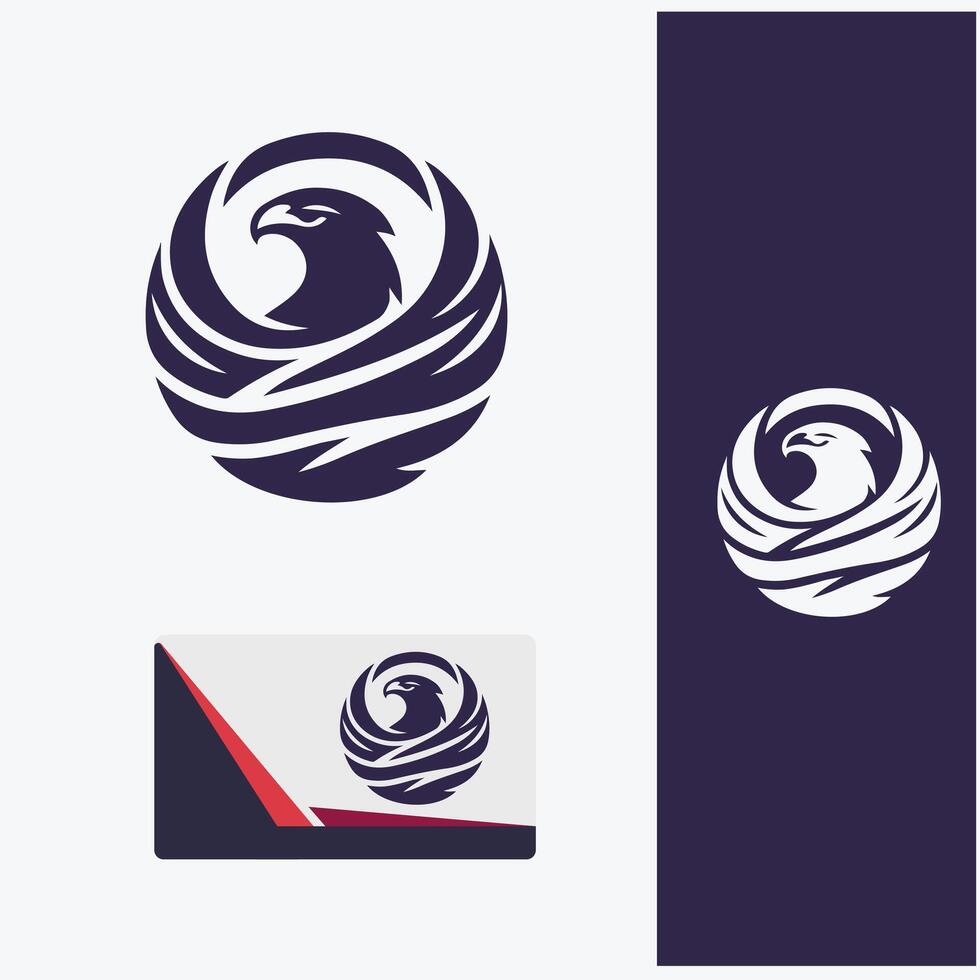 Perch Edge Studios Eagle Nest Logo Design vector
