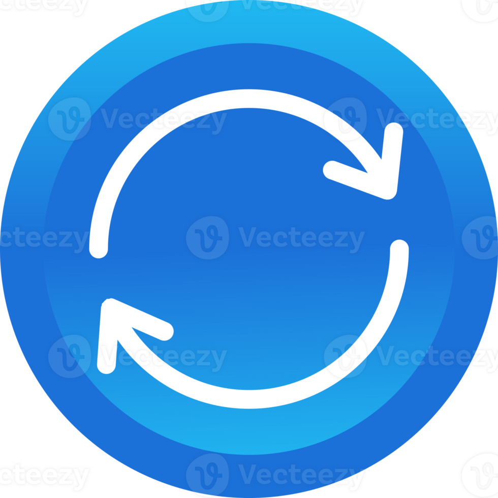 A blue circular icon with an arrow pointing to the left png