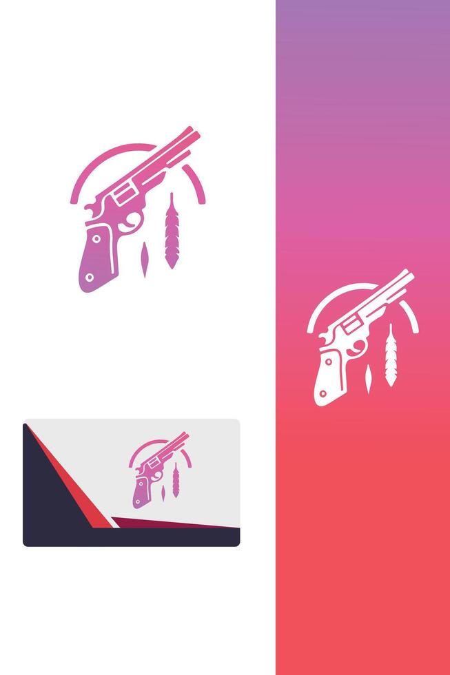 Fire Wing Guns duck logo vector