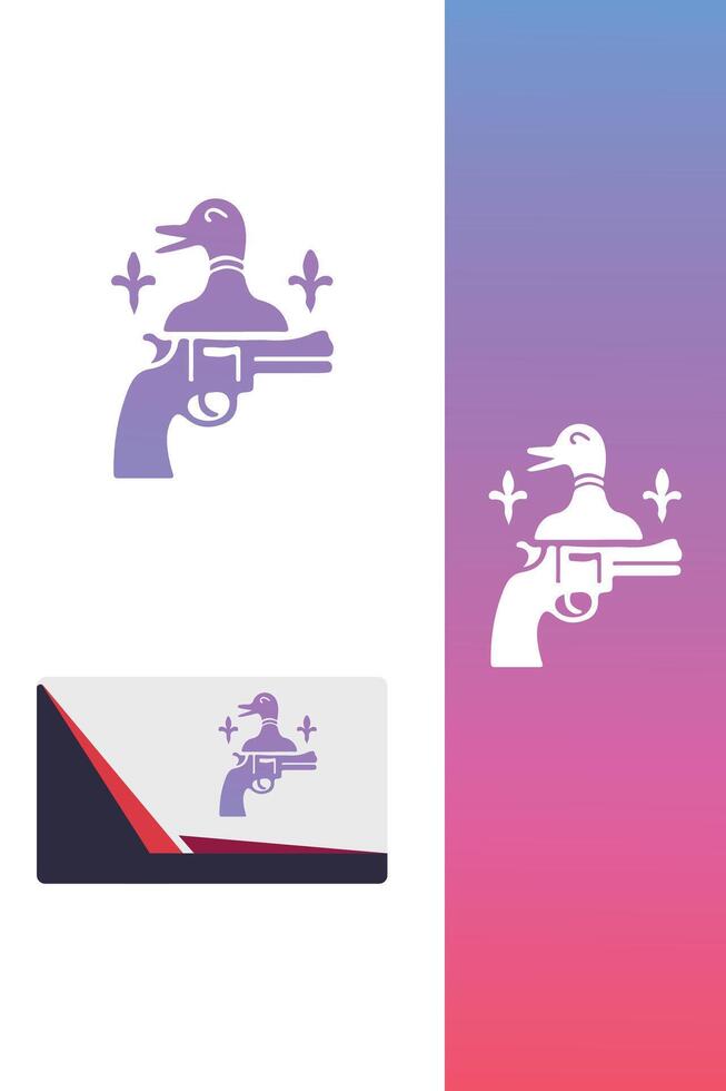 Fowl Fire Arms duck gun logo vector
