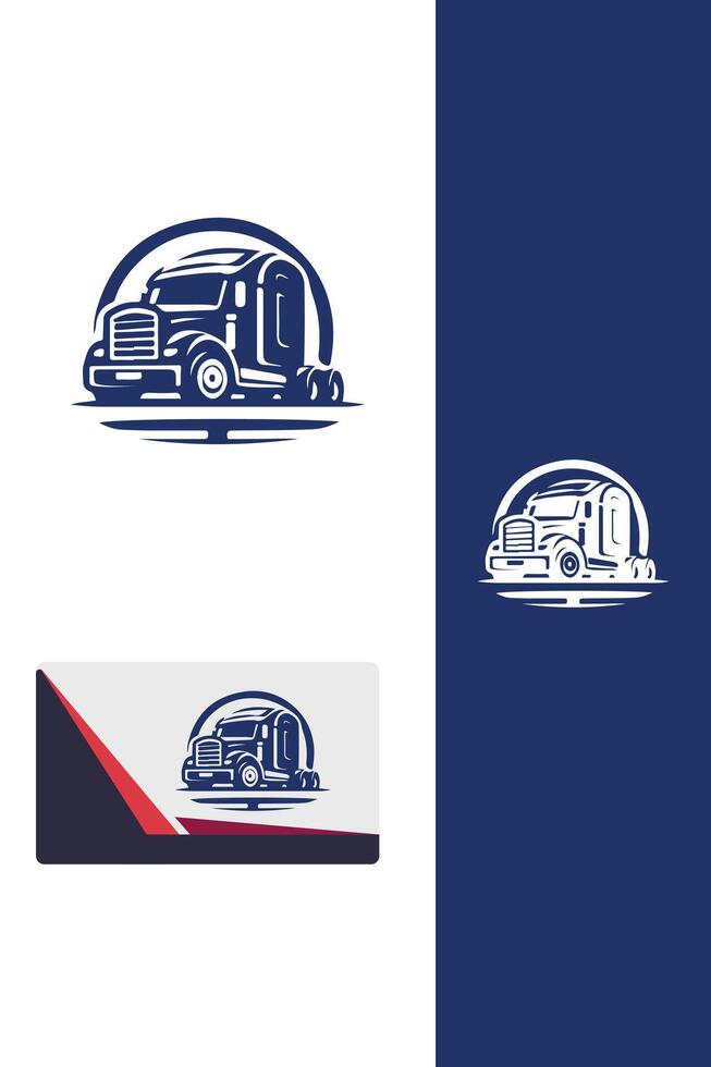 Long Haul Express Truck Logo vector