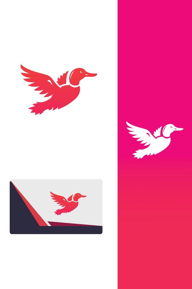 Fowl Hunter duck gun logo vector