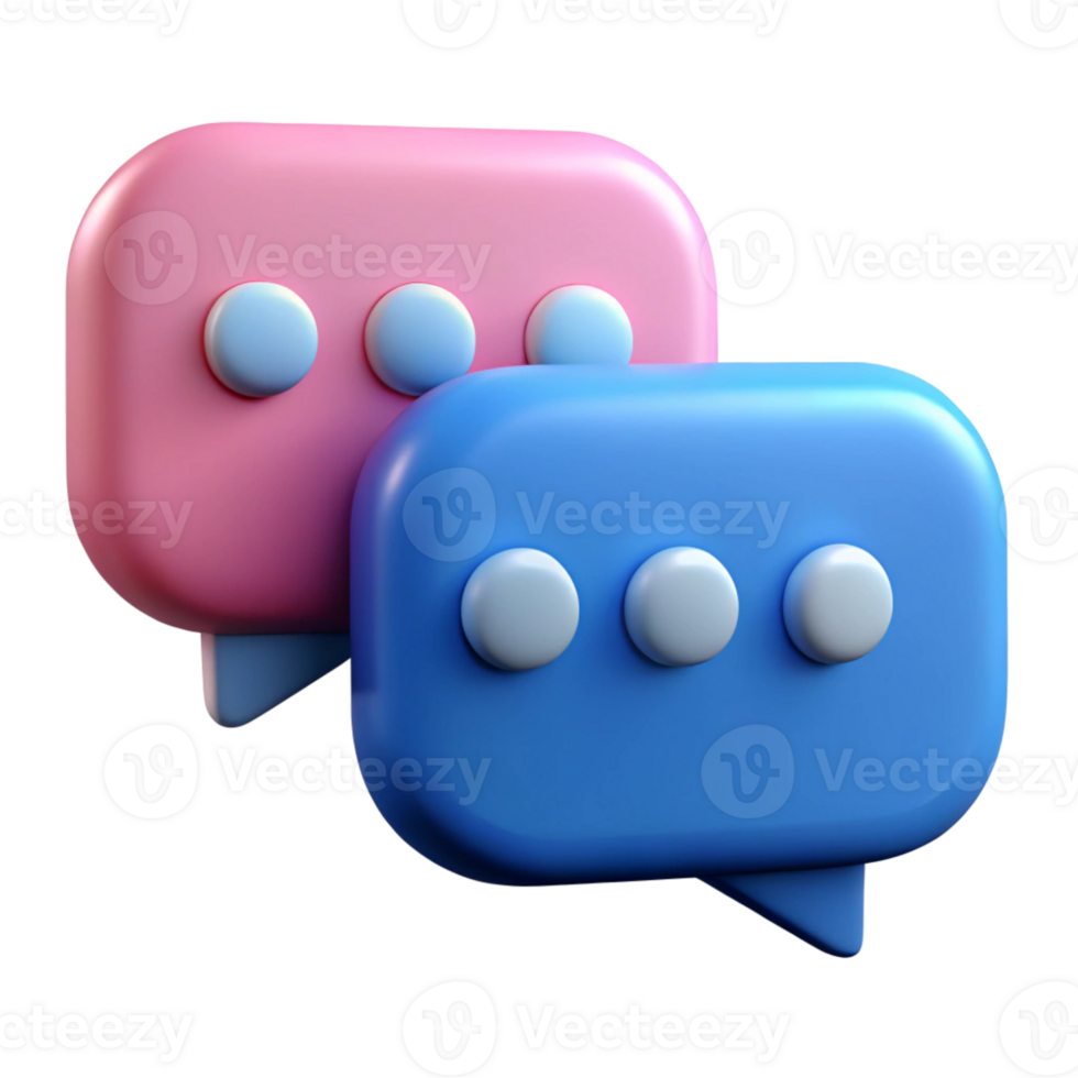 3d speech bubbles communication icon png