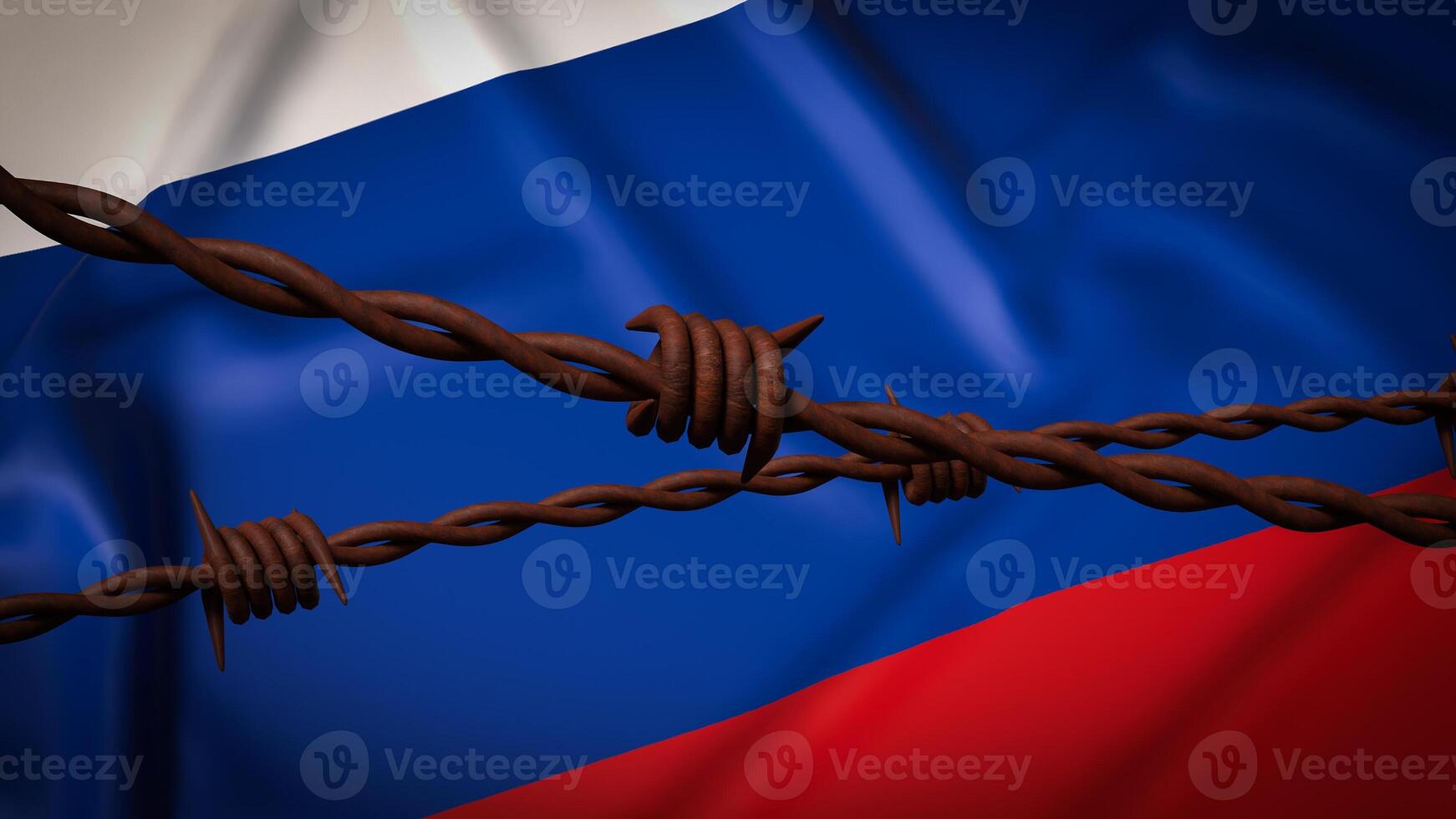 The Russia flag for national or Background concept 3d rendering. photo