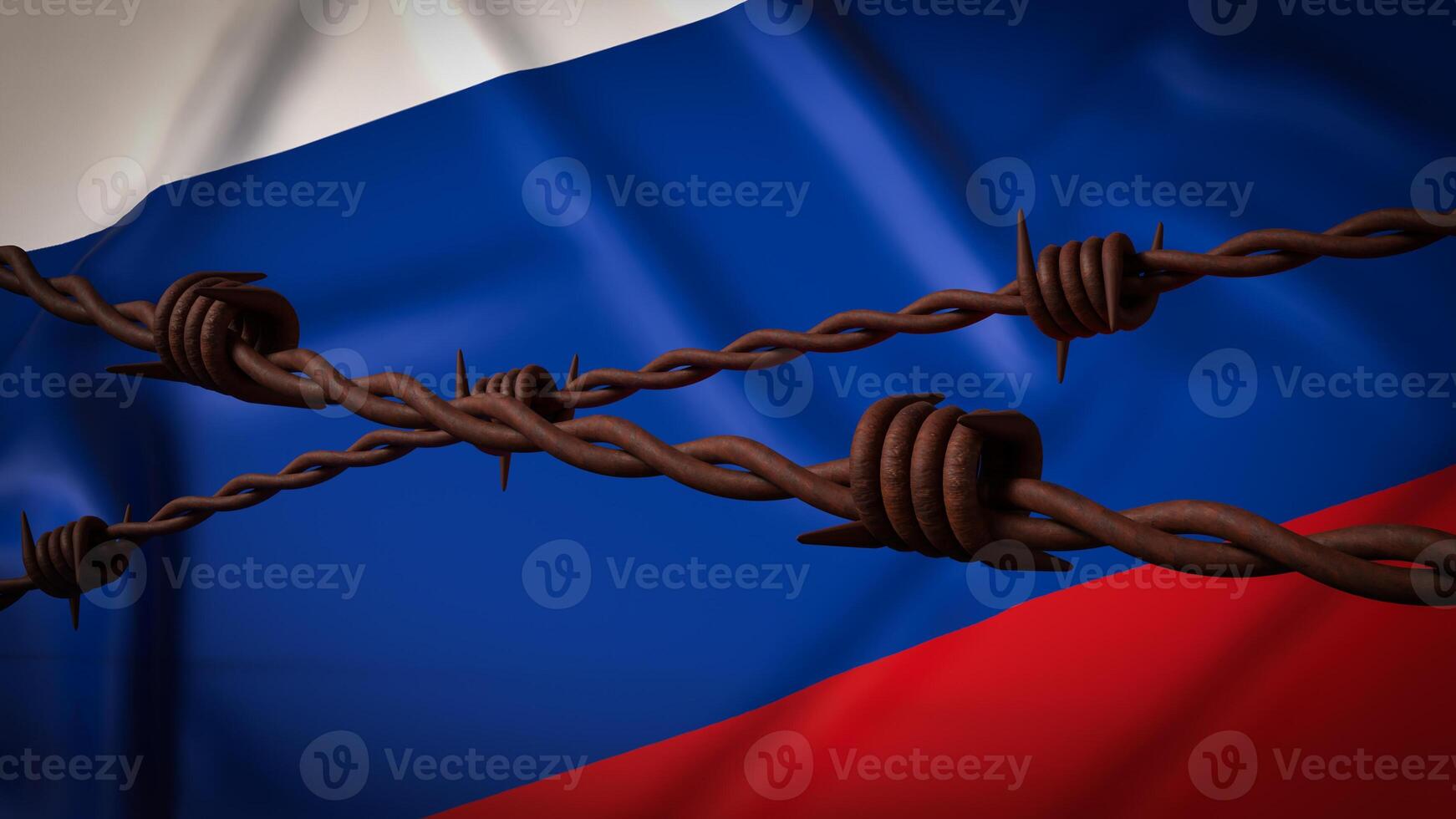 The Russia flag for national or Background concept 3d rendering. photo