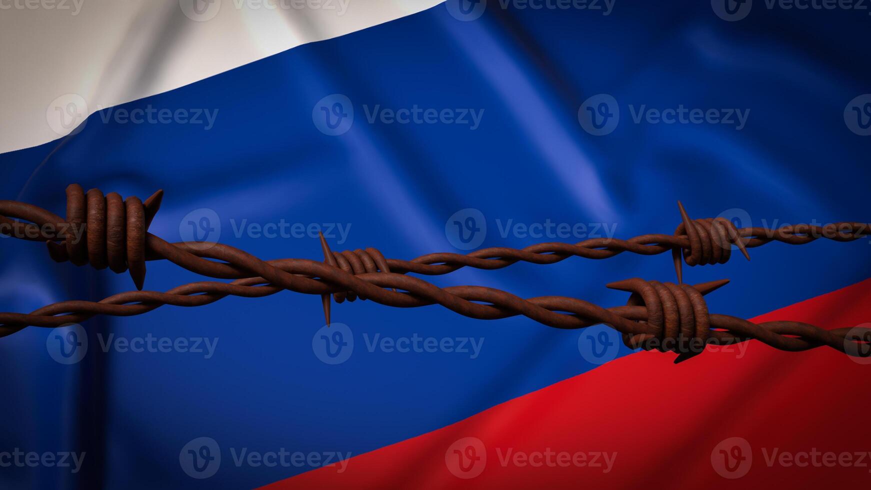 The Russia flag for national or Background concept 3d rendering. photo