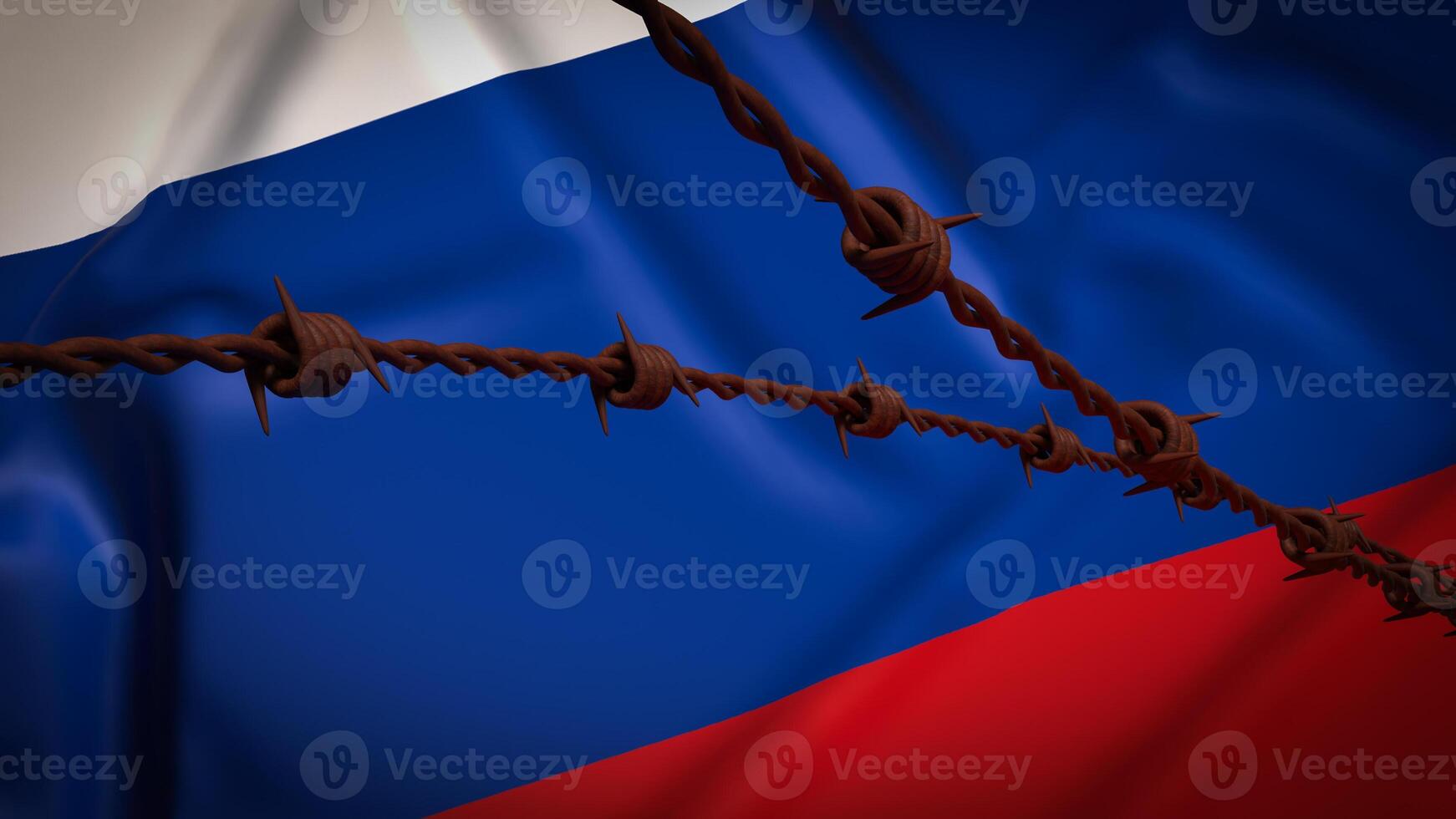The Russia flag for national or Background concept 3d rendering. photo