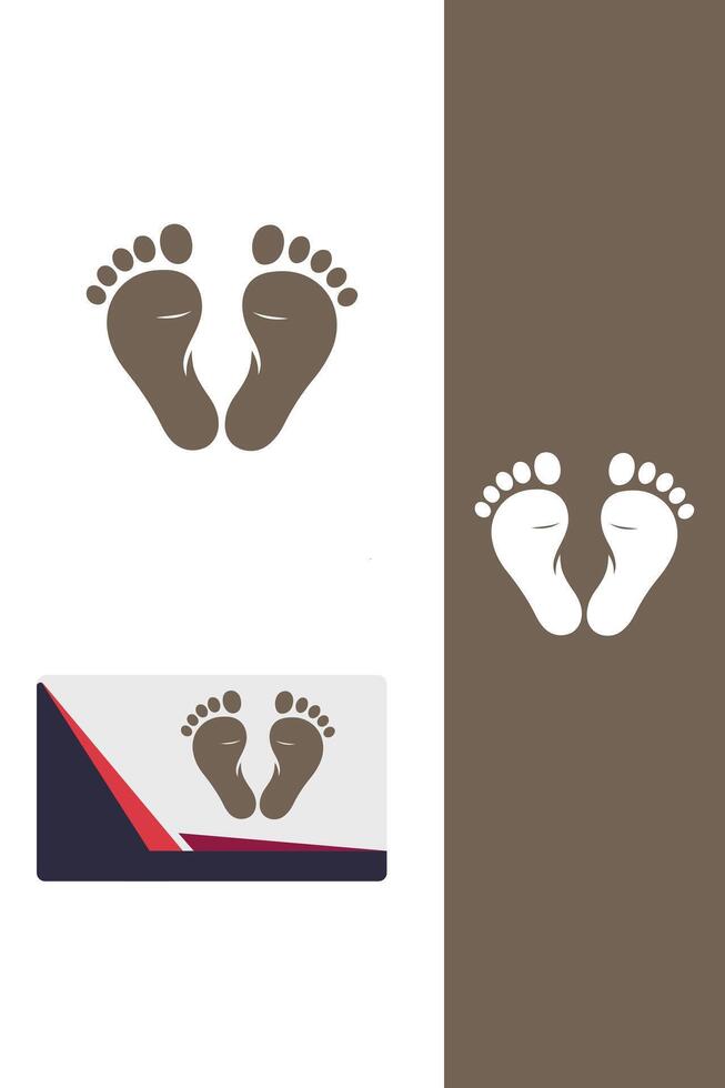 First Steps Feet baby logo vector