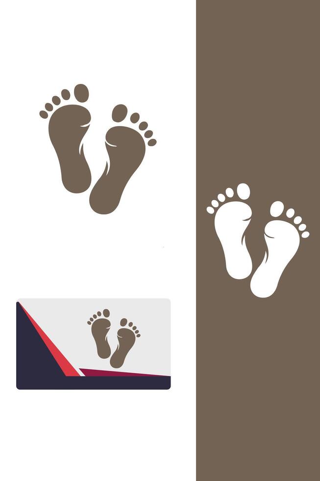 Tiny Toes Boutique baby feet logo vector