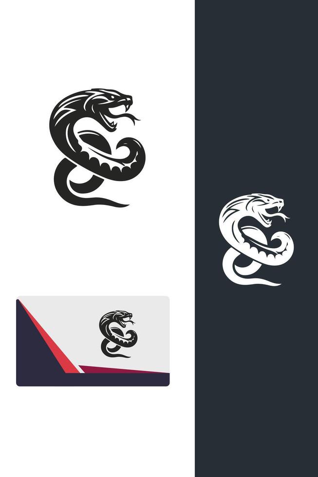 Serpent s Might fighting snakes logo vector