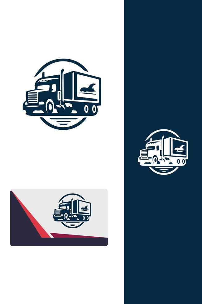 Heavy Haul Express Truck Logo vector