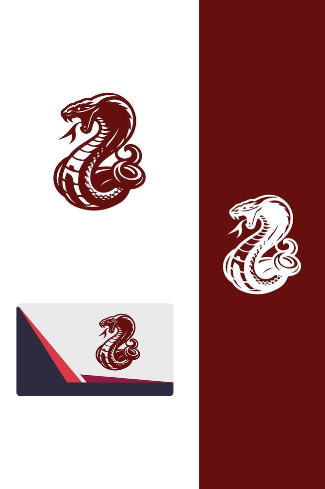 Poisoned Coil fighting snakes logo vector