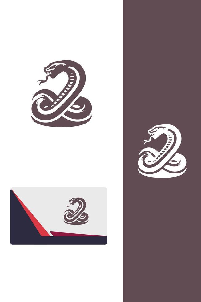 Viper Assassin fighting snakes logo vector