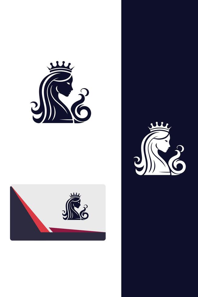 Queen of Strategy chess logo vector