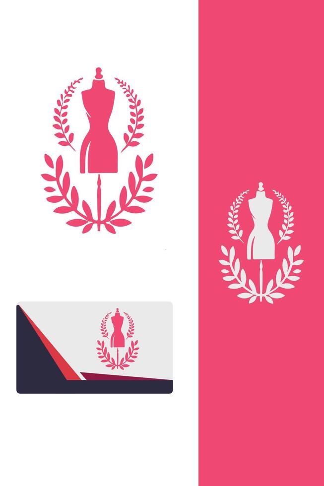 Vivid Vogue dress maker logo vector