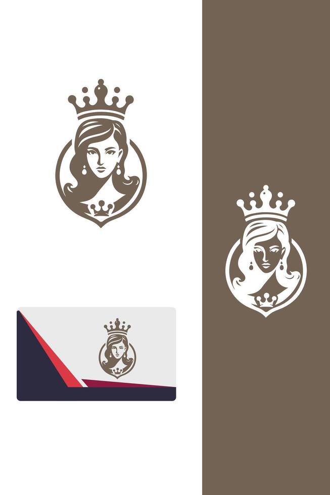 The Queen s Path chess logo vector