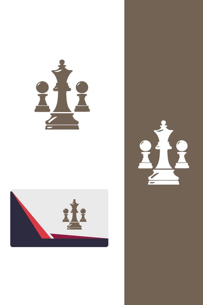 Queen of the Board chess logo vector