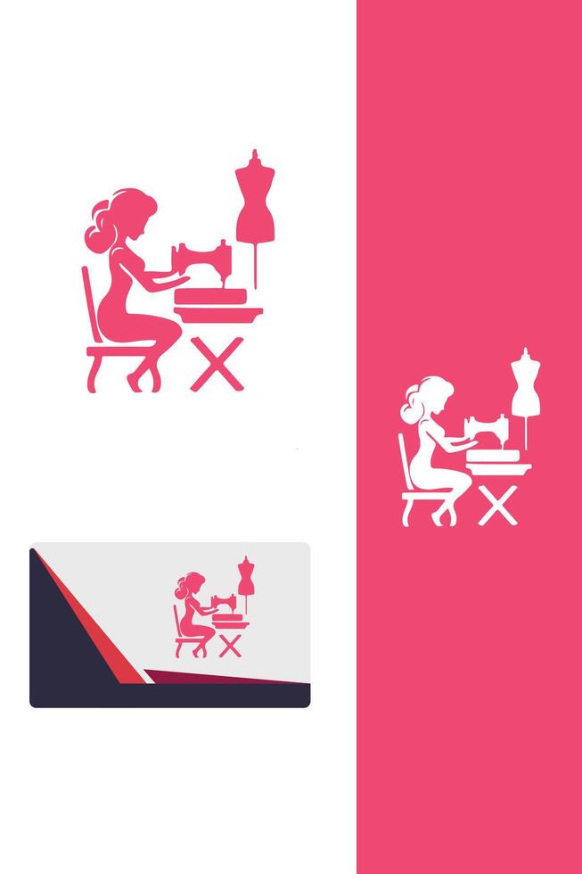 Luxe Stitches dress maker logo vector