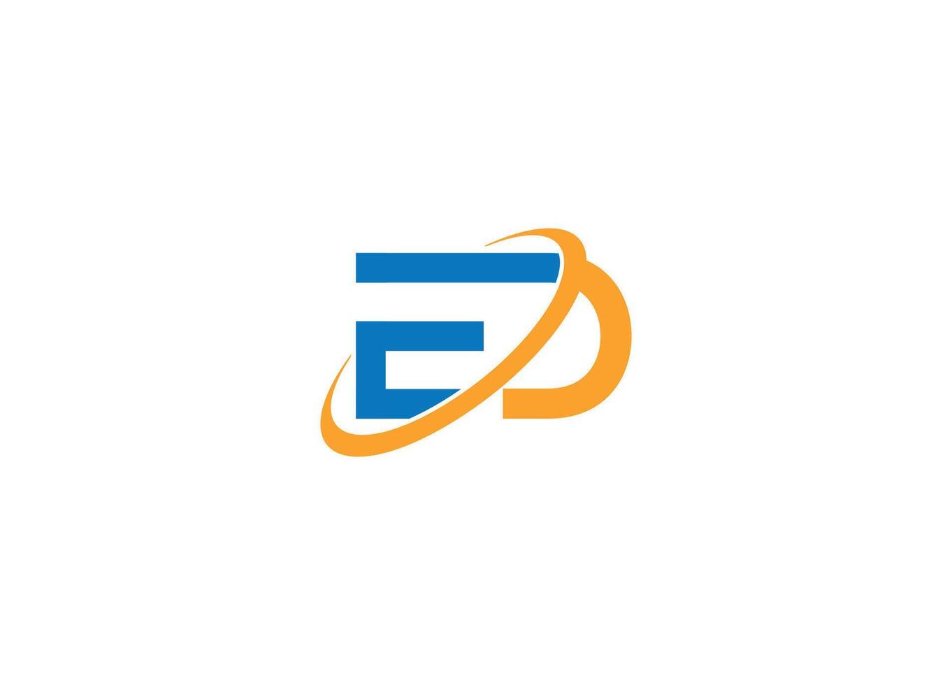 Letter ED logo design with icon template vector