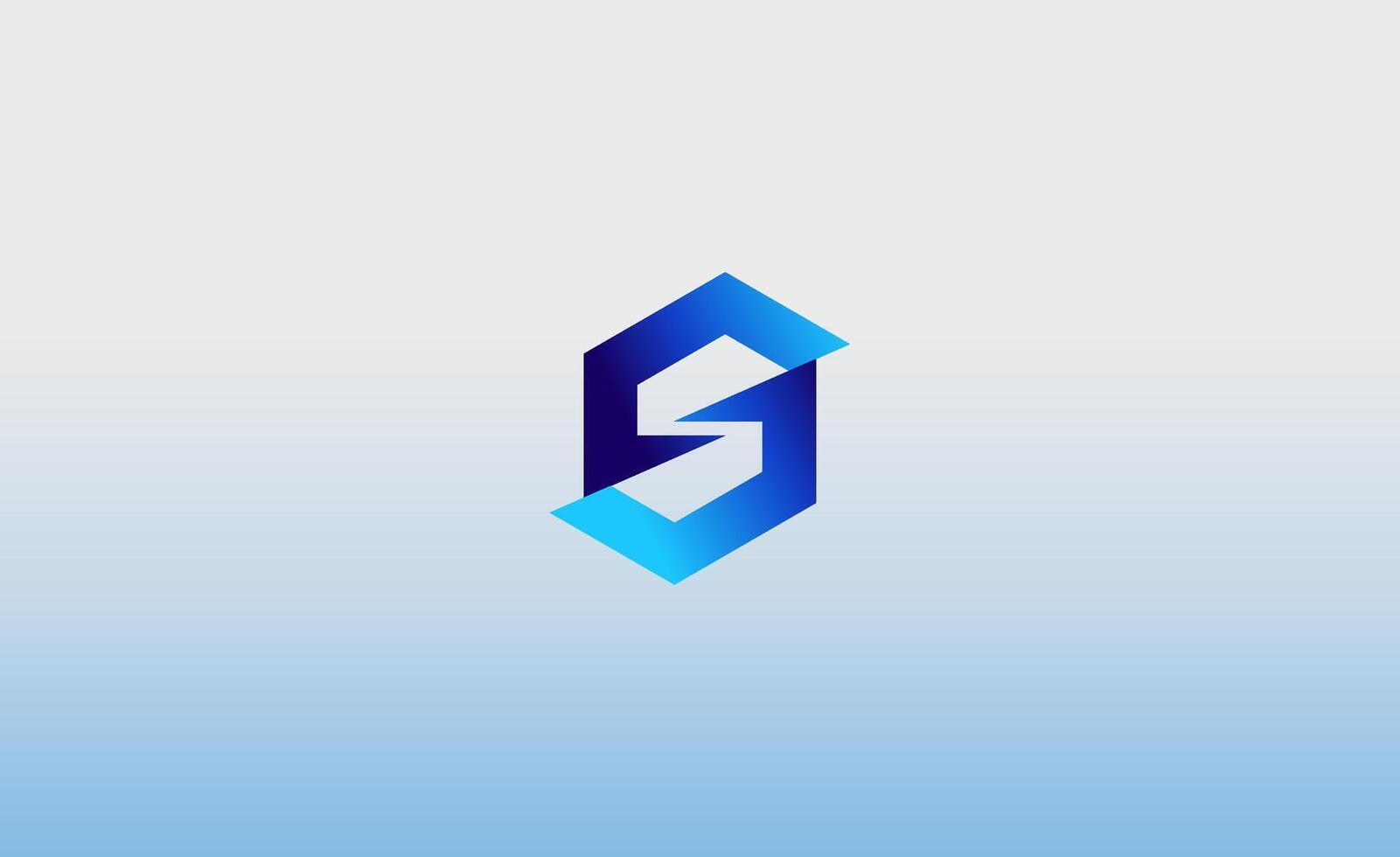 Logo Geometric letter S in hexagon shape with slash effect. Modern, futuristic and minimalist. Editable file. vector