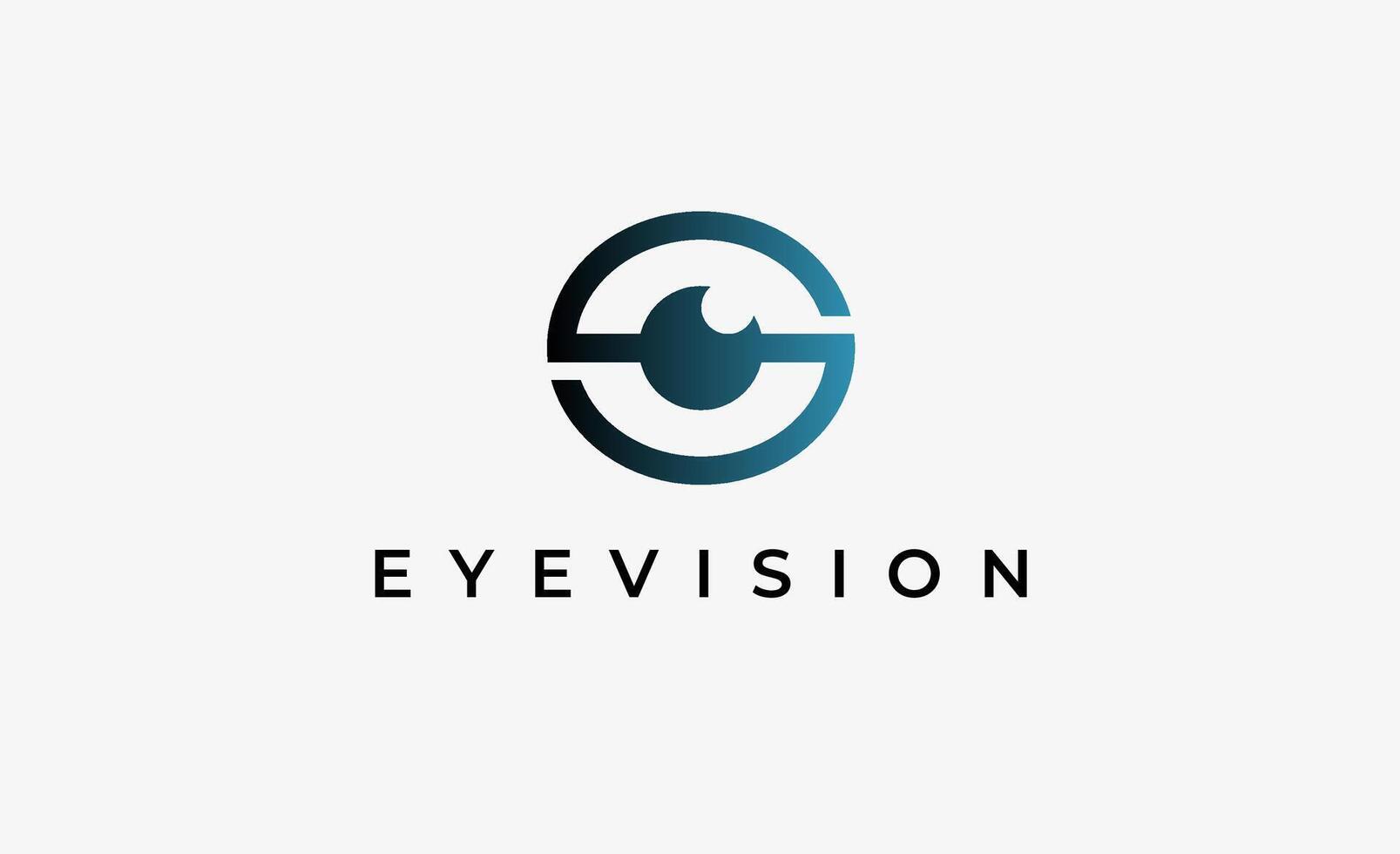 Logo Initial S and Eye Vision. Digital, visual with modern and minimalist concept. Editable file. vector