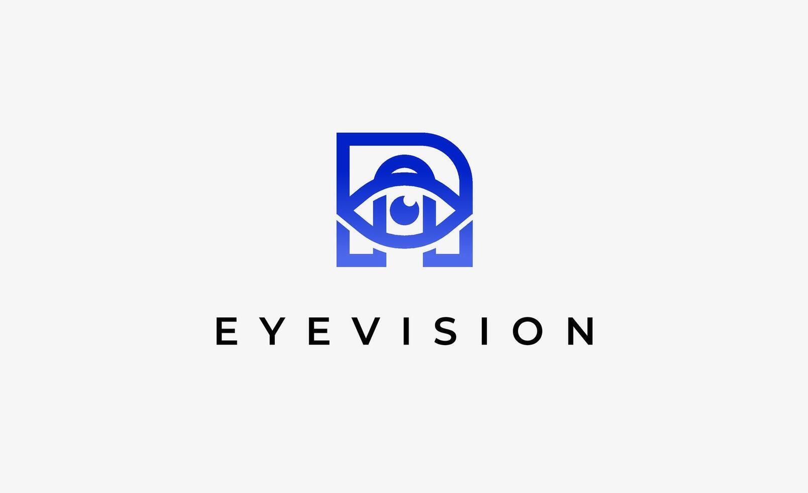 Logo Initial N and Eye Vision. Digital, visual with modern and minimalist concept vector