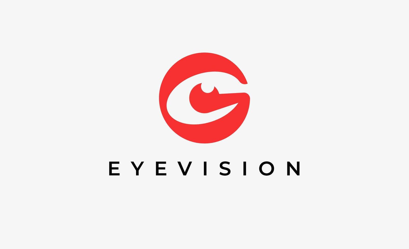 Logo alphabet G and Eye pupil. Look, Digital, Vision with modern and minimalist concept. Editable file. vector