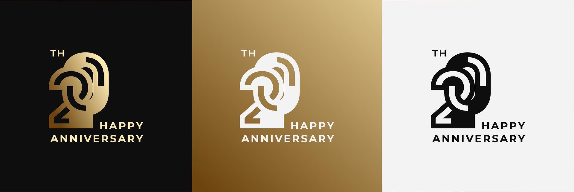 Anniversary design template 20th, 20 years anniversary, design template for celebration, birthday and invitation. Editable file vector