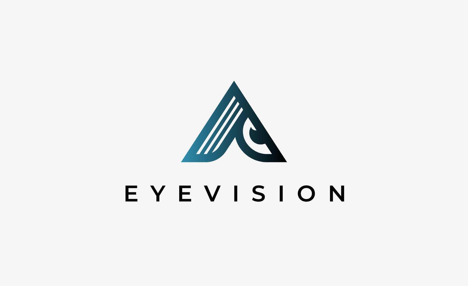 Logo alphabet A and Eye Vision. Digital, visual with modern and minimalist concept vector