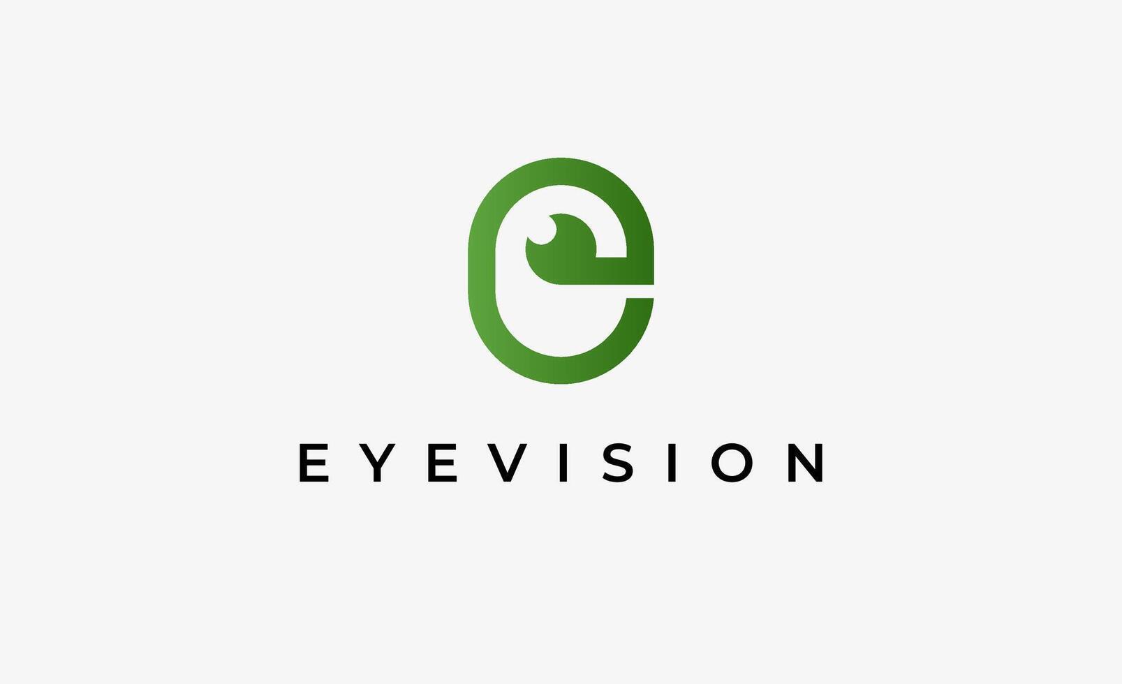 Logo Letter E and Eye Vision. Digital, visual with modern concept. Editable file. vector