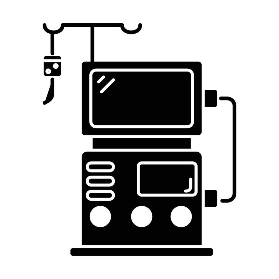 Hemodialysis Machine icon on white background vector