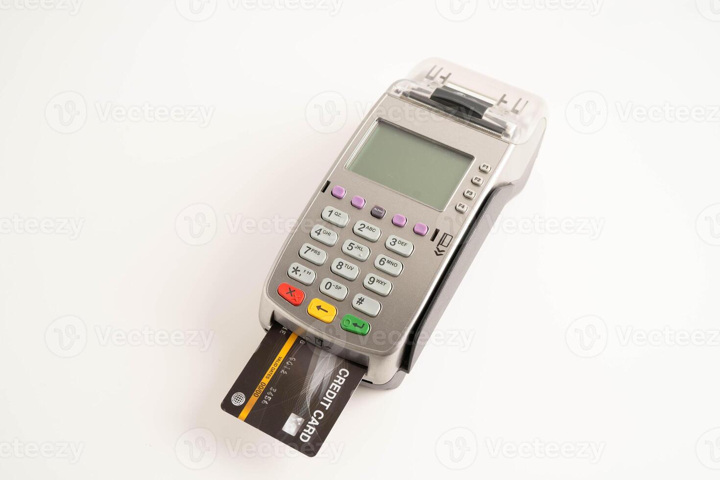 Payment POS terminal for finance and shopping business and technology. photo