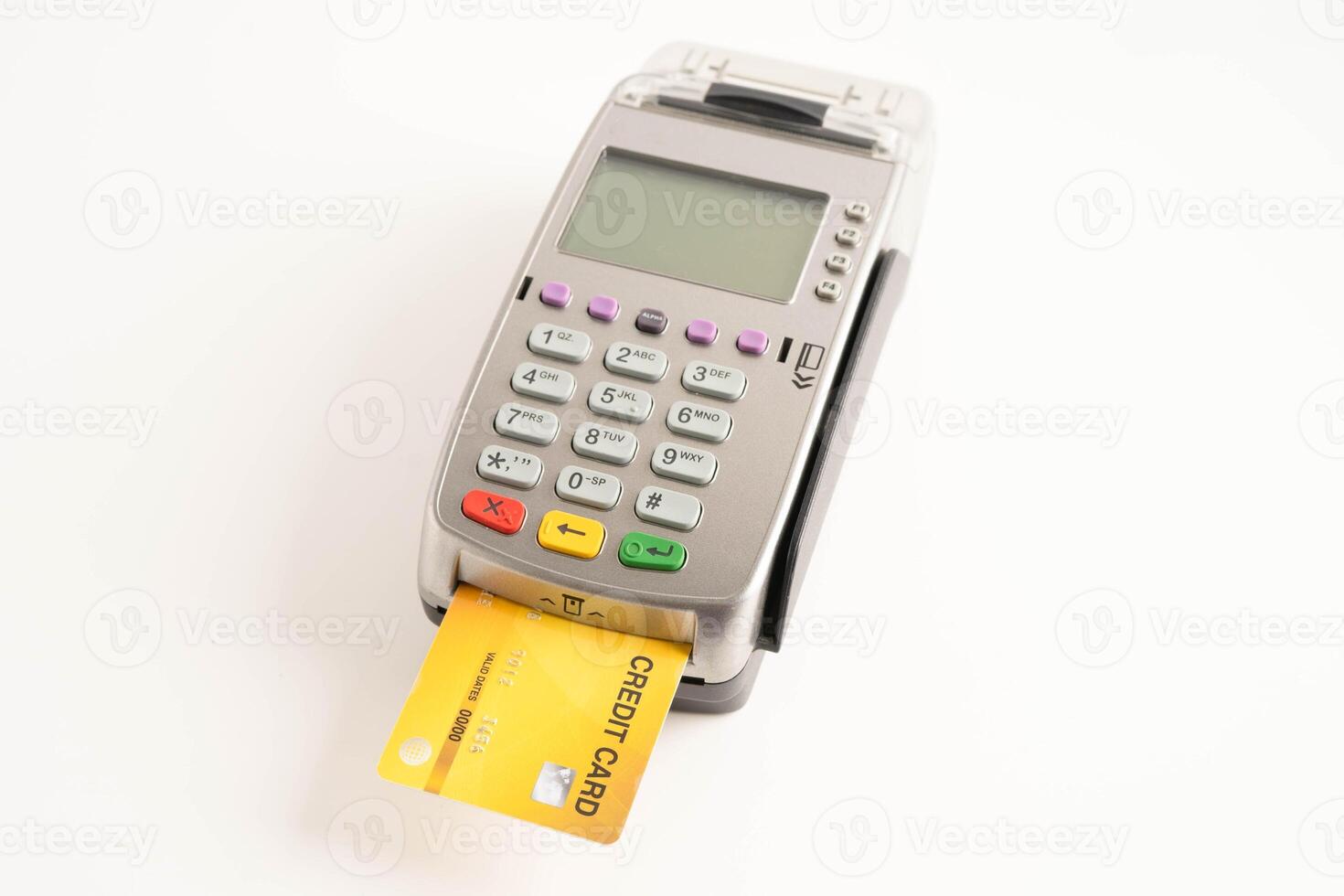 Payment POS terminal for finance and shopping business and technology. photo