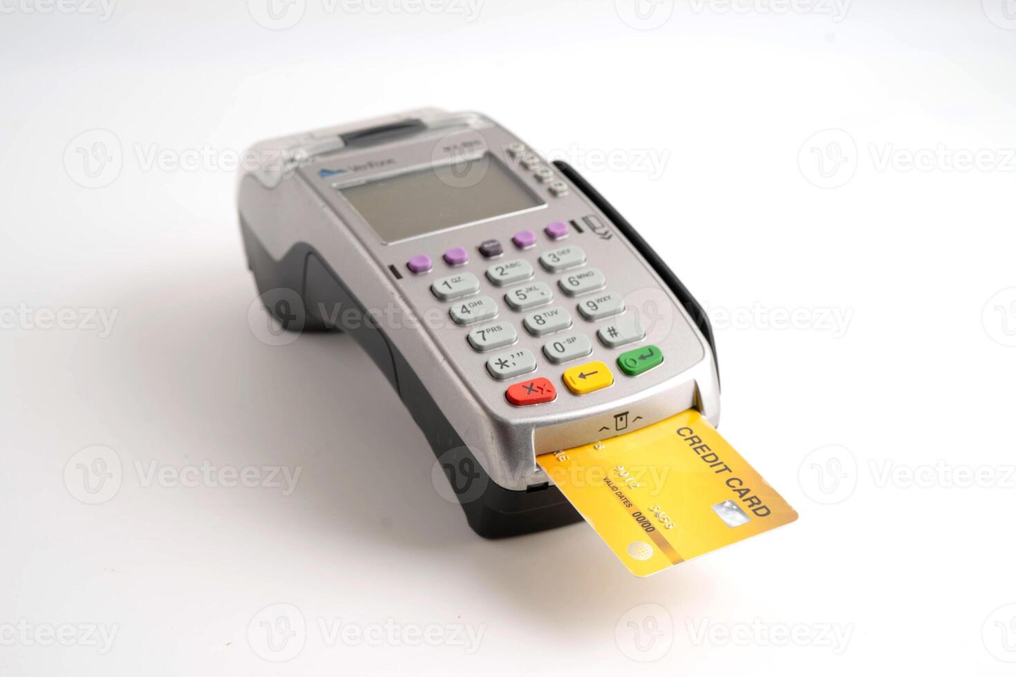 Payment POS terminal for finance and shopping business and technology. photo