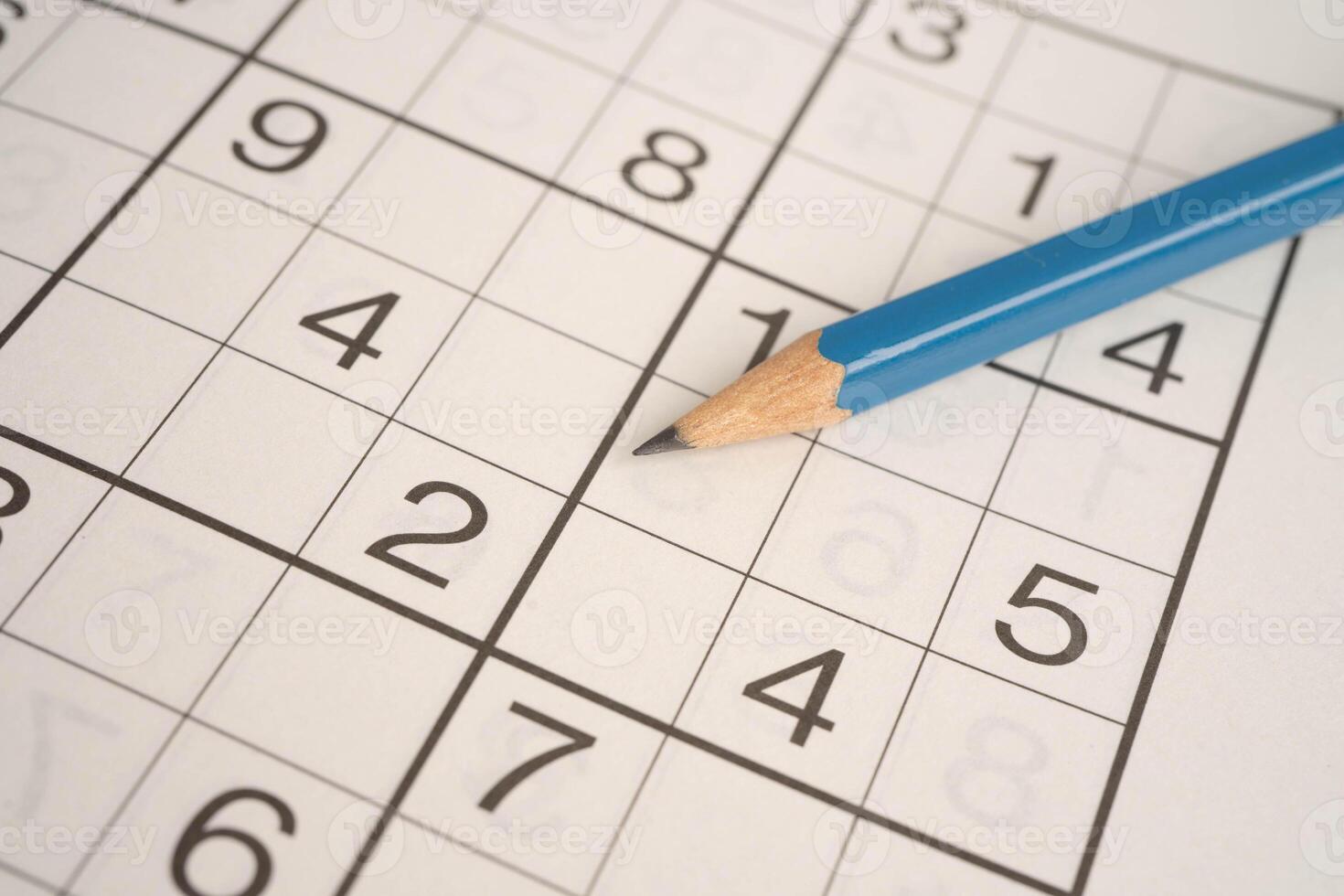 Puzzle, game to play for keep you brain younger for developing Alzheimer disease in senior patient. photo