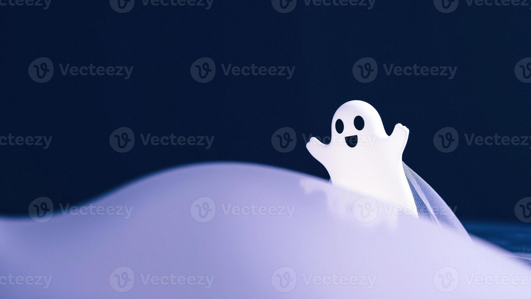 Happy Ghost on a Purple Background photo
