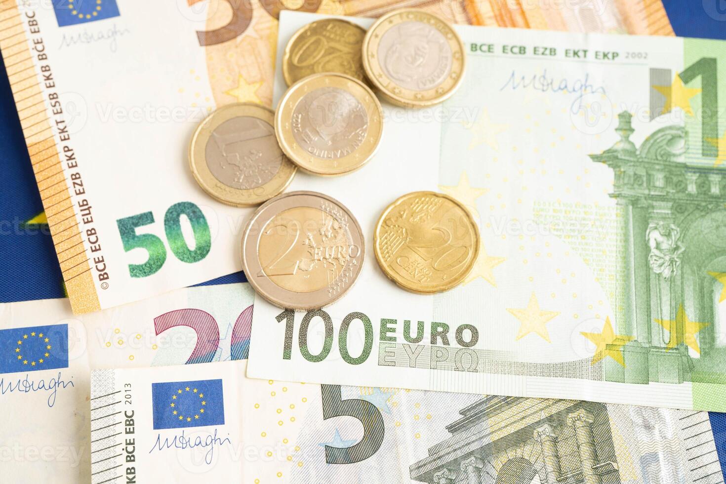 Euro banknote cash money, finance economic banking business exchange market concept. photo