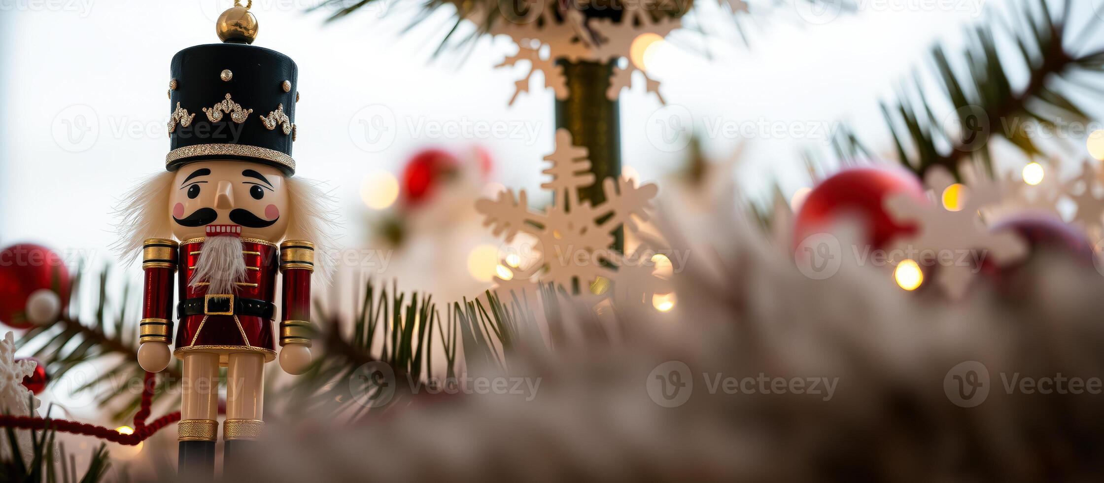 Nutcracker Ornament on Christmas Tree photo
