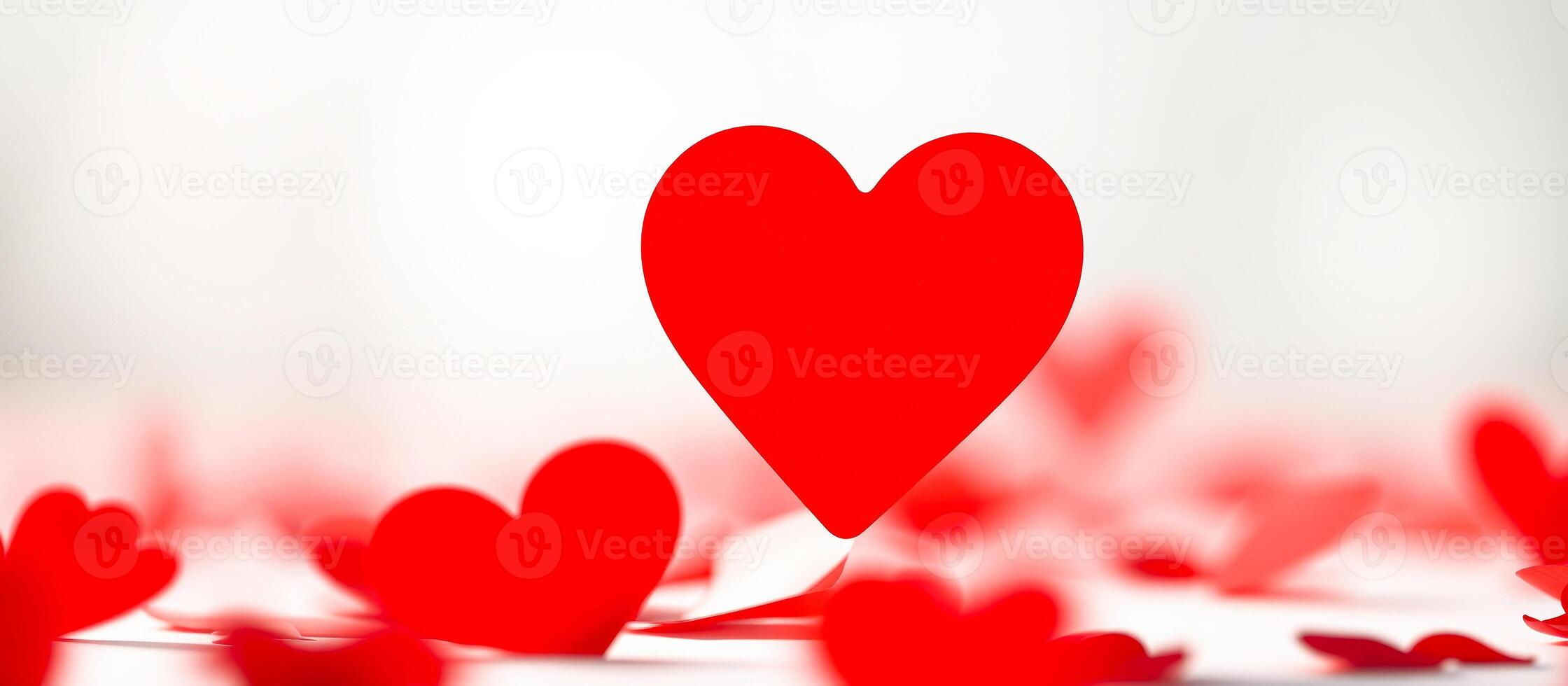Red Heart on White Background photo