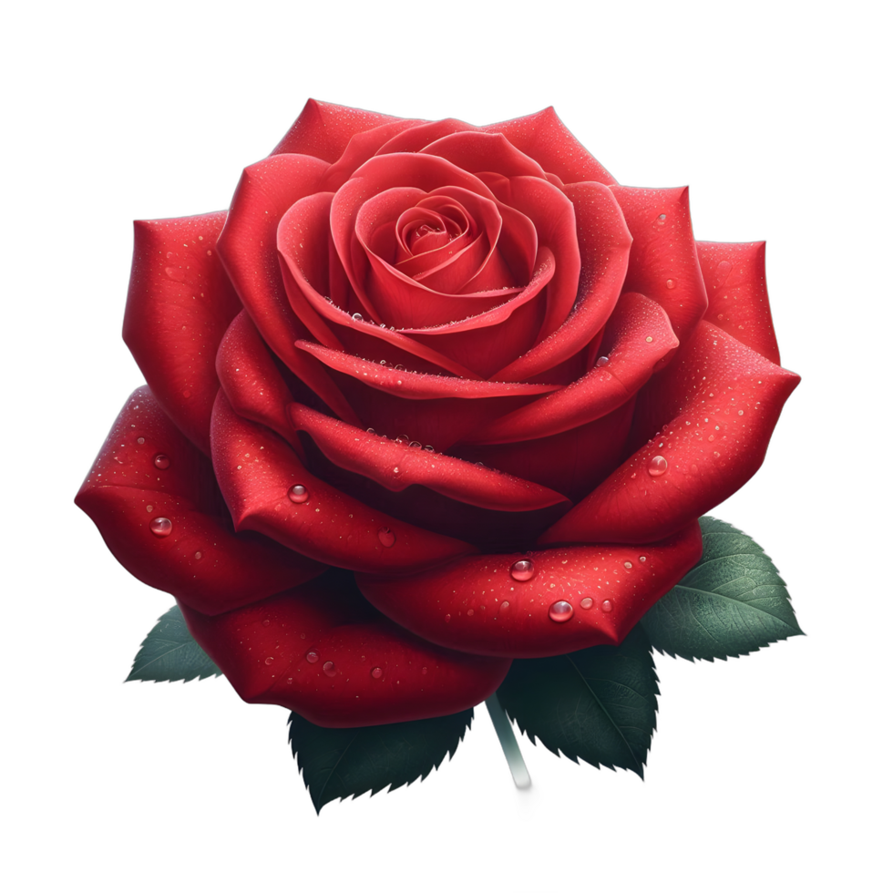 Beautiful rose with striking red color png