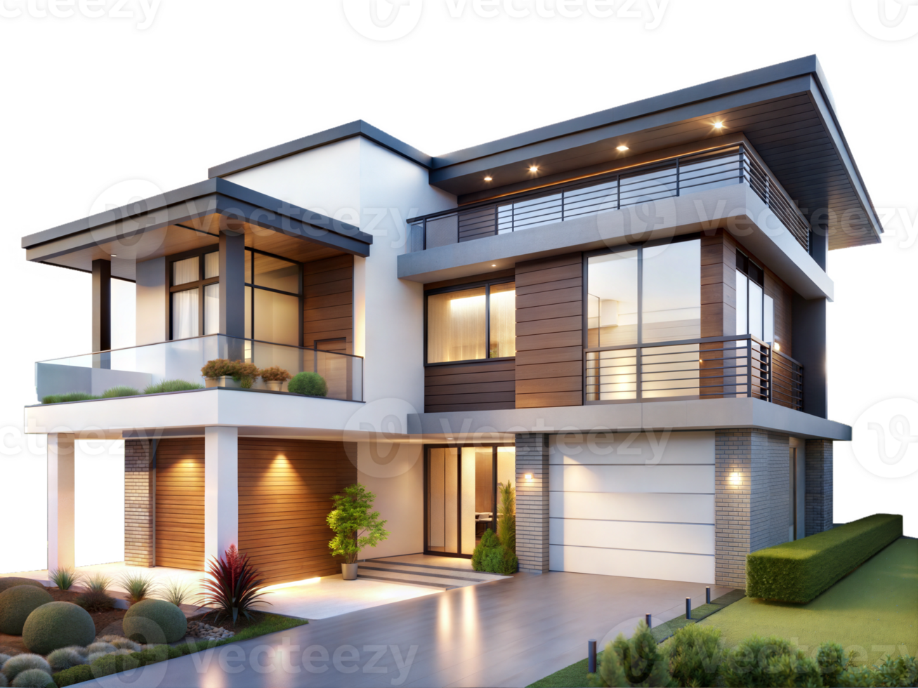Modern house design 3d png