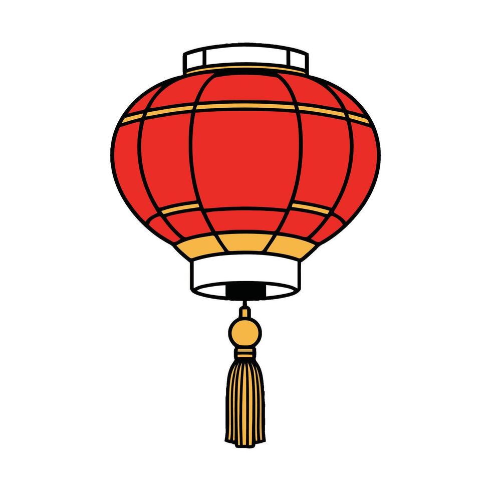 Chinese lantern illustration vector