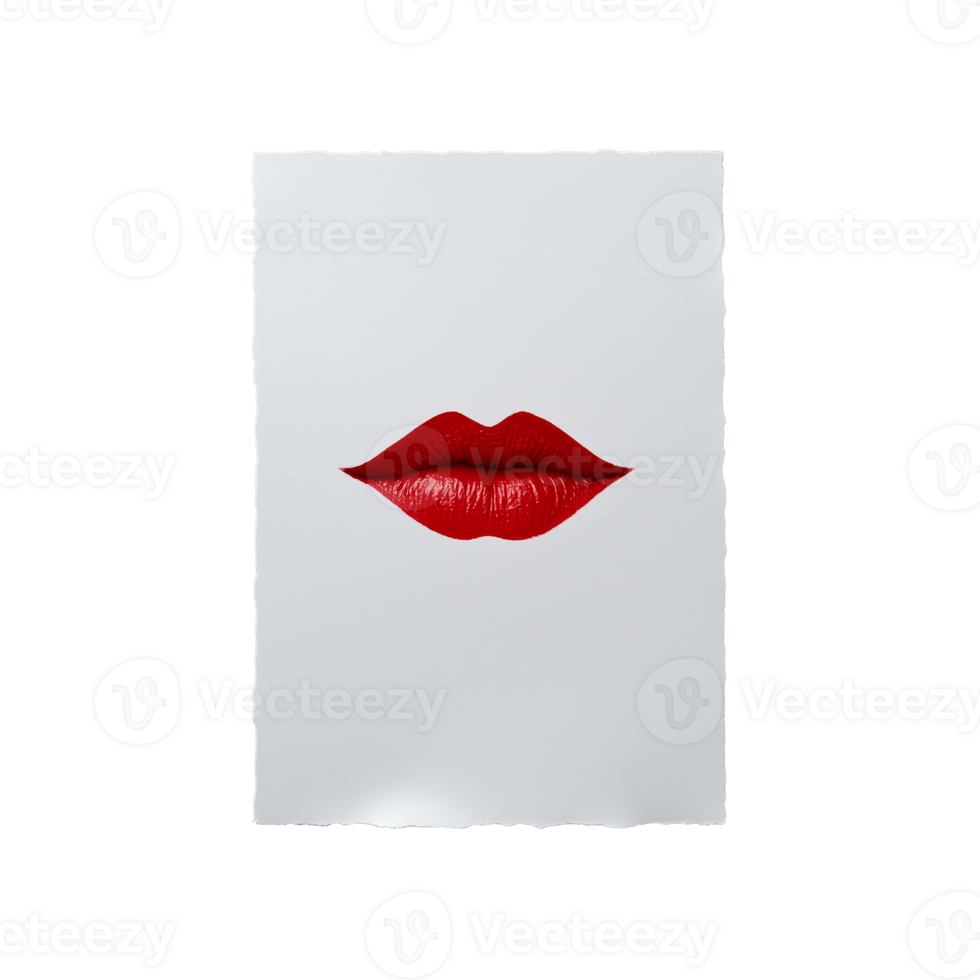 Red Lips Illustration on Transparent Background for Creative Projects png