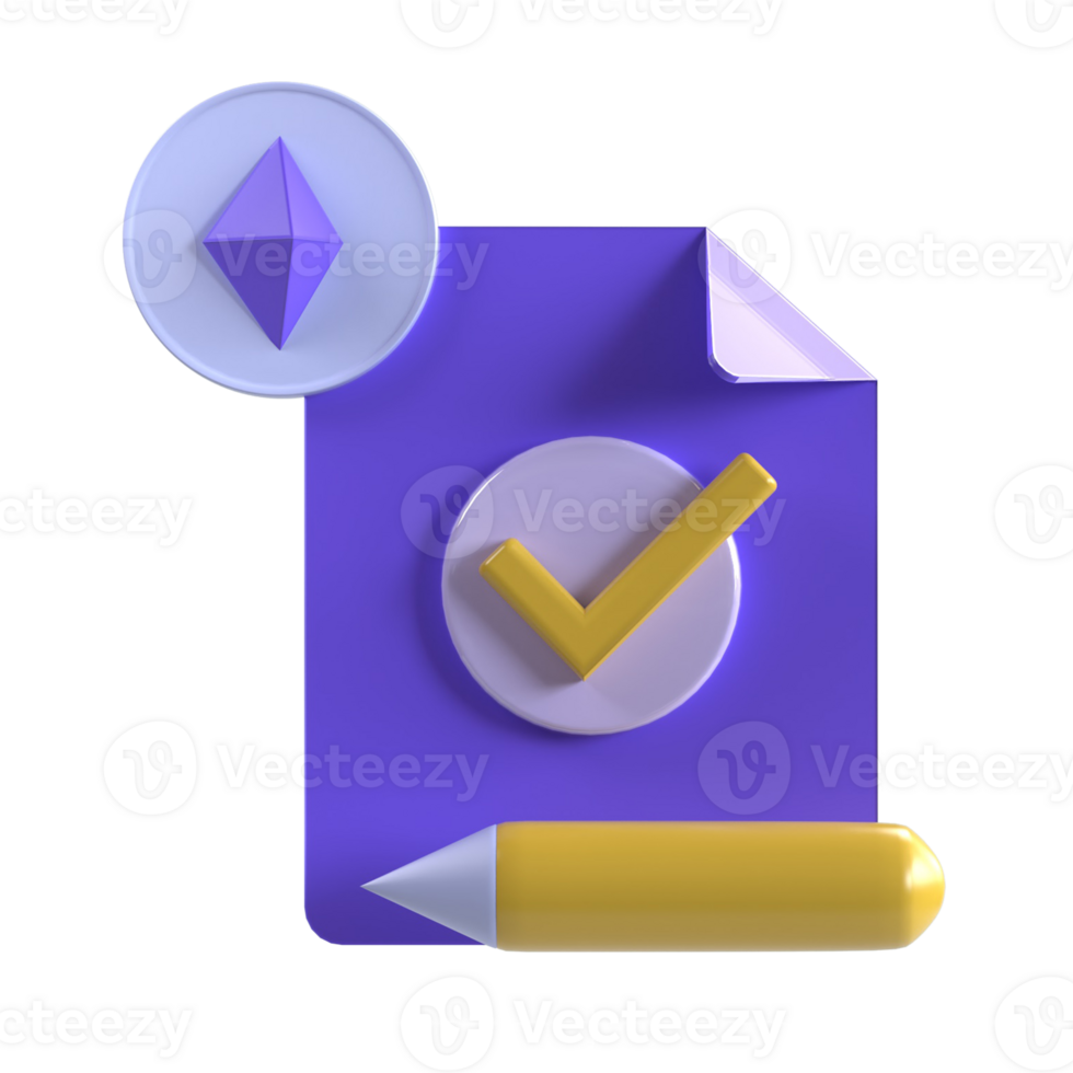 3D Smart Contract Cryptocurrency Online Money png