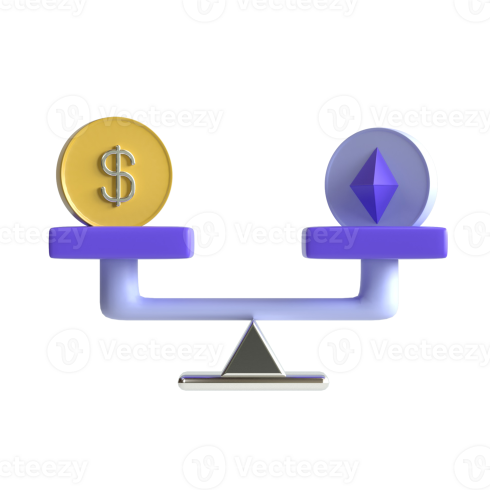 3D Stable Coin Cryptocurrency Online Money png