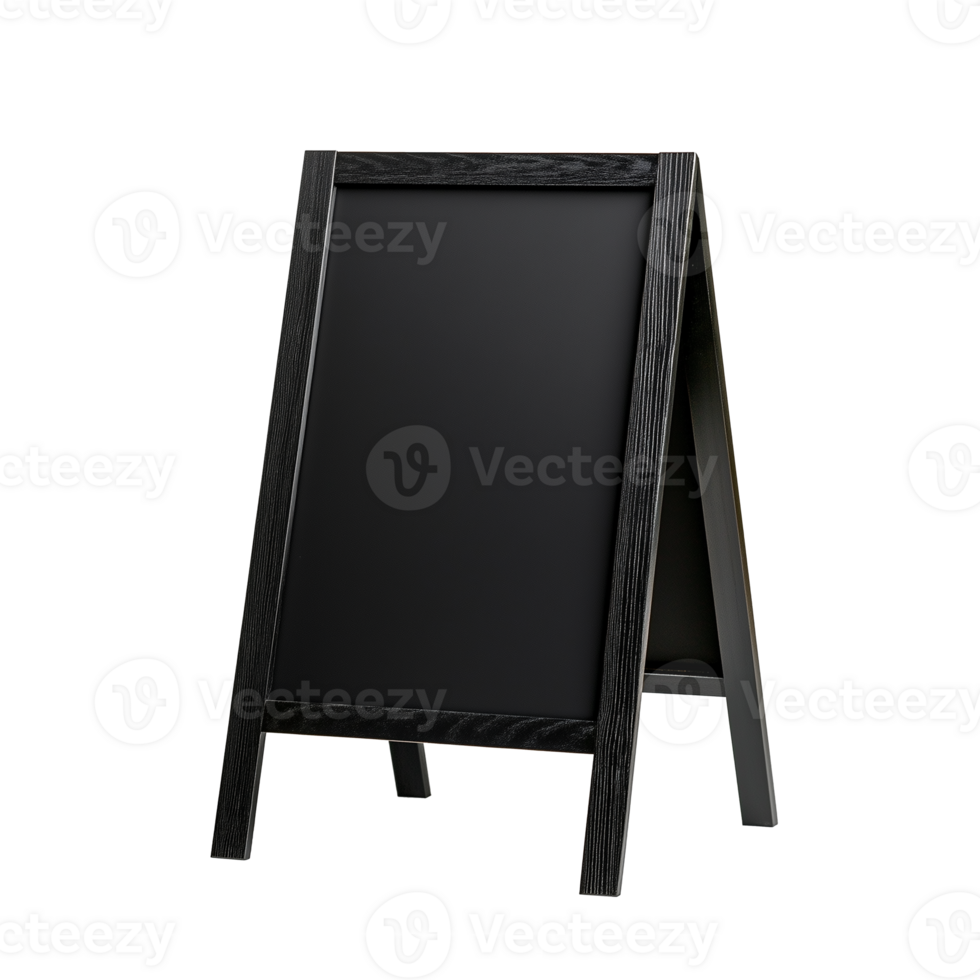 A-frame chalkboard sign for menus and promotions on transparent background png