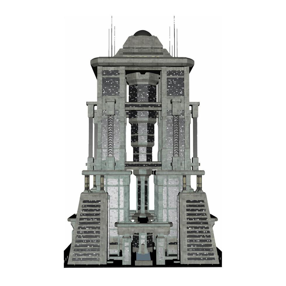 Building Cartoon Illustration vector