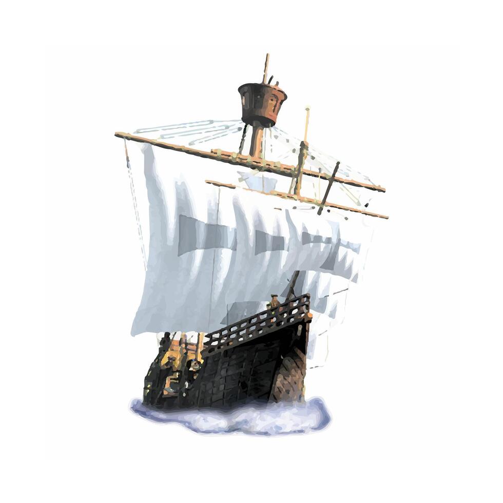 Ship Cartoon Illustration vector