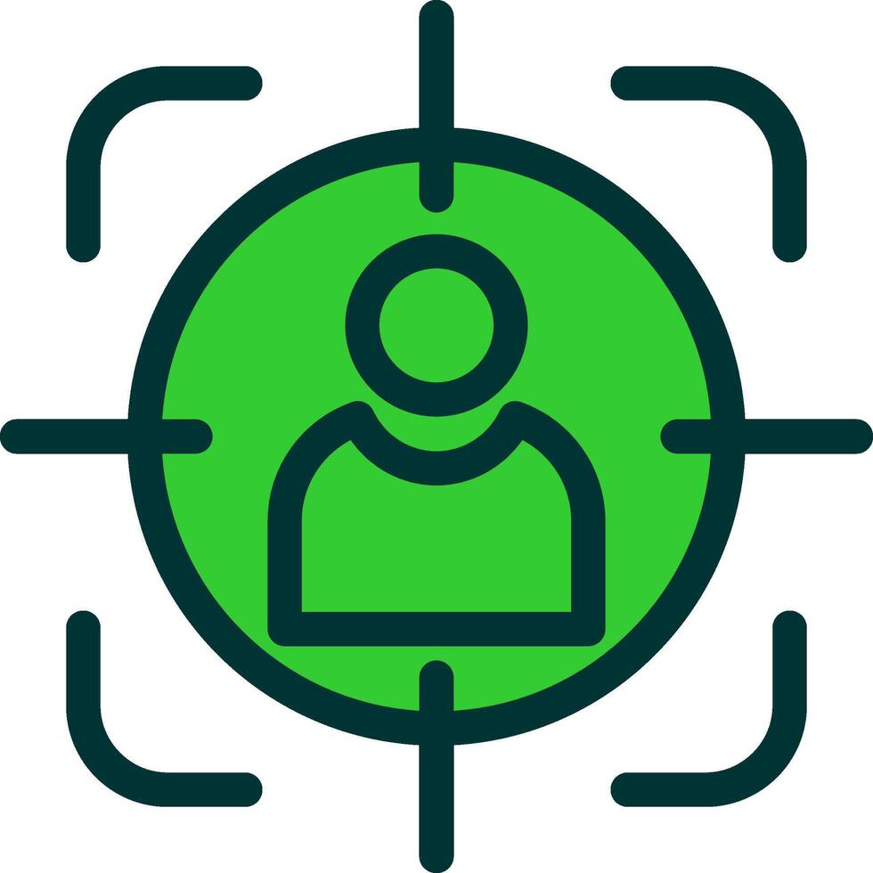 Target Audience Colorful Icon Style vector